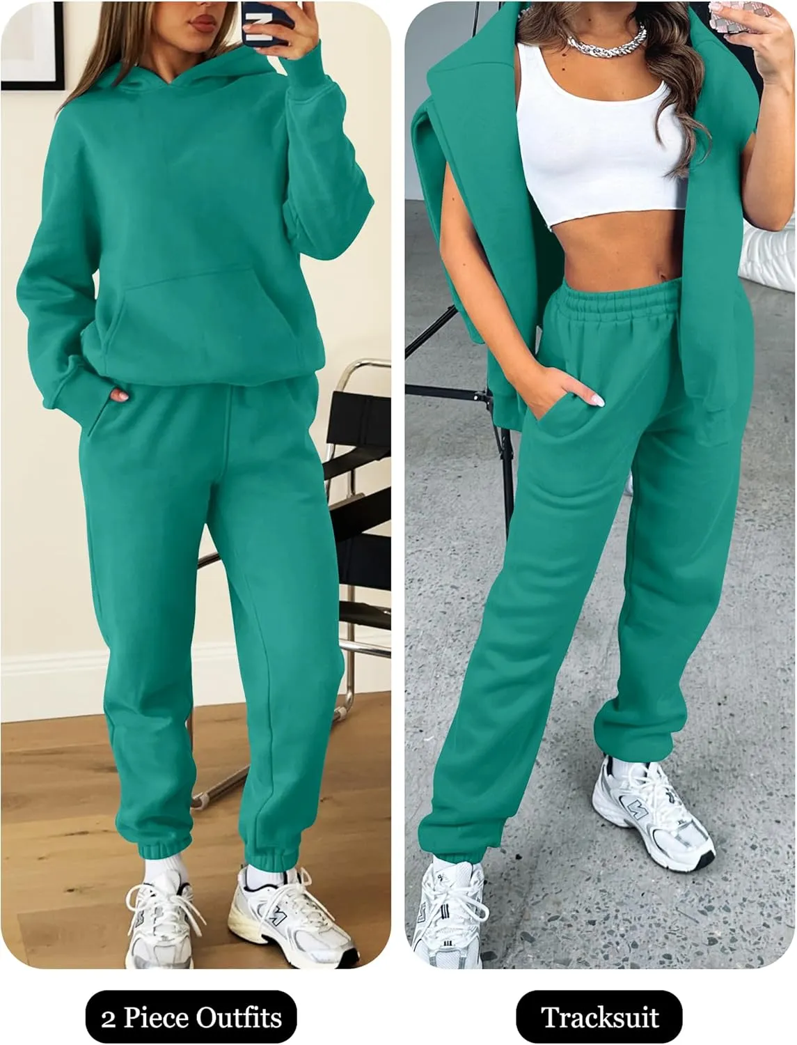 ANRABESS Womens 2 Piece Outfits Lounge Hoodie Oversized Sweatshirt Jogger Sweatpants Y2K Tracksuit Sweatsuit Set Fall Clothes