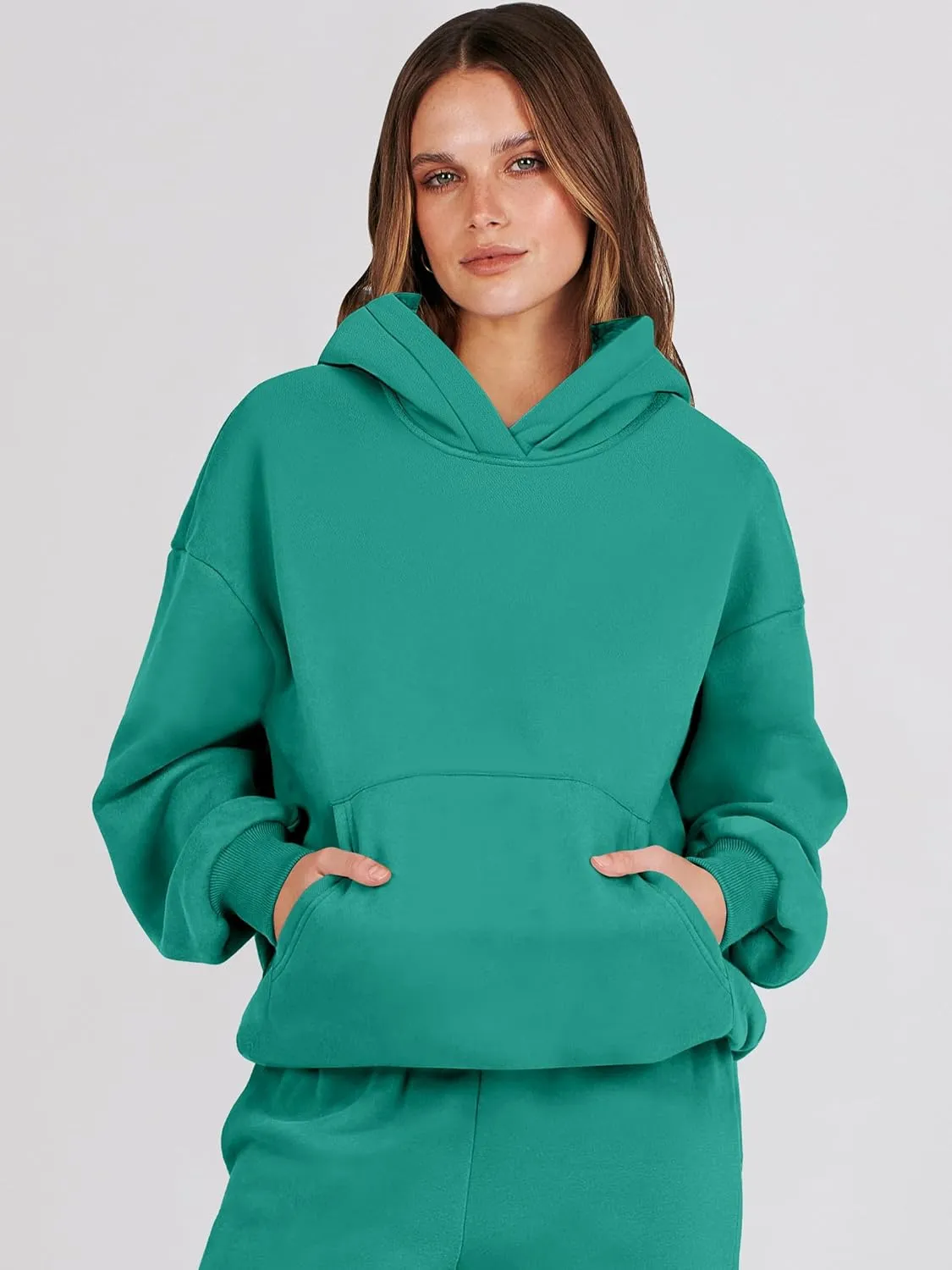 ANRABESS Womens 2 Piece Outfits Lounge Hoodie Oversized Sweatshirt Jogger Sweatpants Y2K Tracksuit Sweatsuit Set Fall Clothes