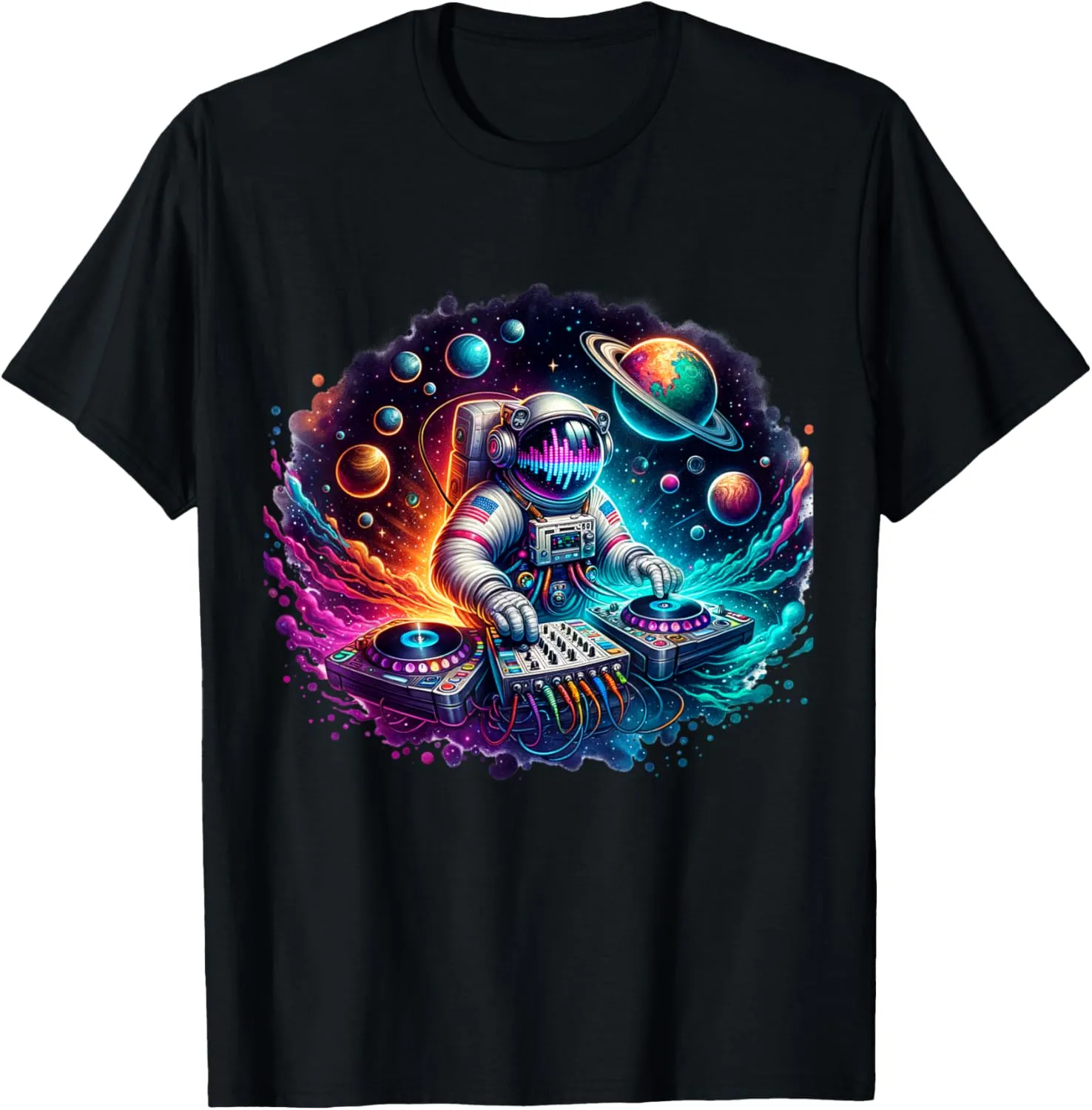 Astronaut Psychedelic Music DJ Psytrance Techno EDM Festival T-Shirt
