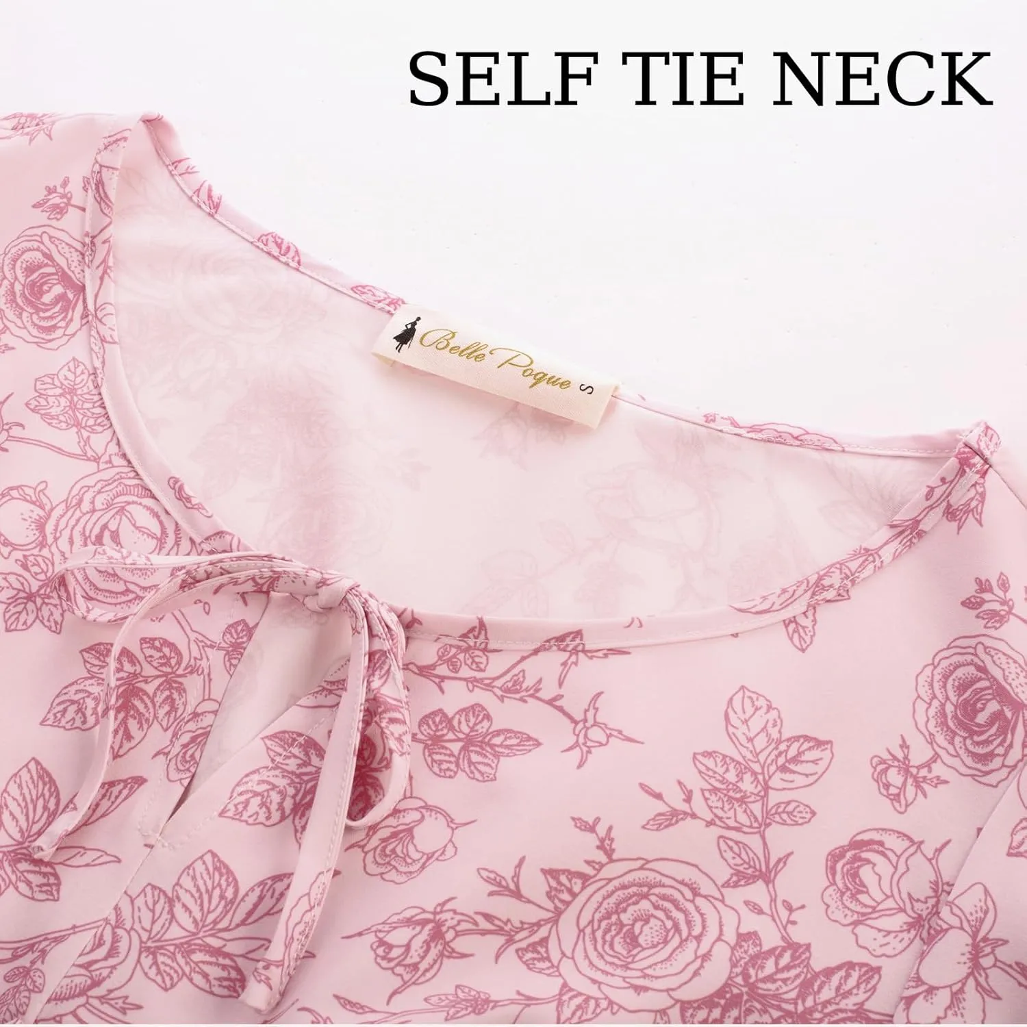 Belle Poque Tie Front Floral Peplum Tops for Women Short Sleeve Blouses Dressy Casul Summer Spring Round Neck Shirt 2025