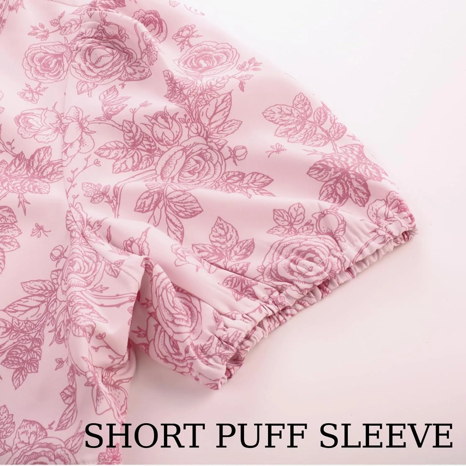 Belle Poque Tie Front Floral Peplum Tops for Women Short Sleeve Blouses Dressy Casul Summer Spring Round Neck Shirt 2025