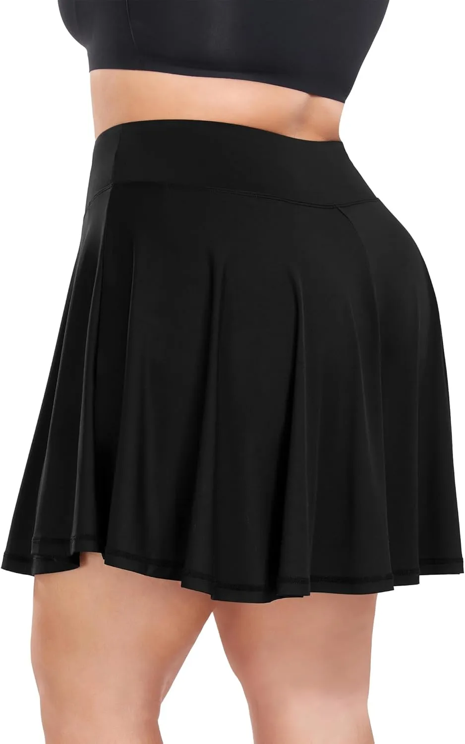 COOTRY Women's Plus Size Pleated Tennis Skirt with Shorts Athletic Golf Skorts with Pockets High Waisted Workout Skirts