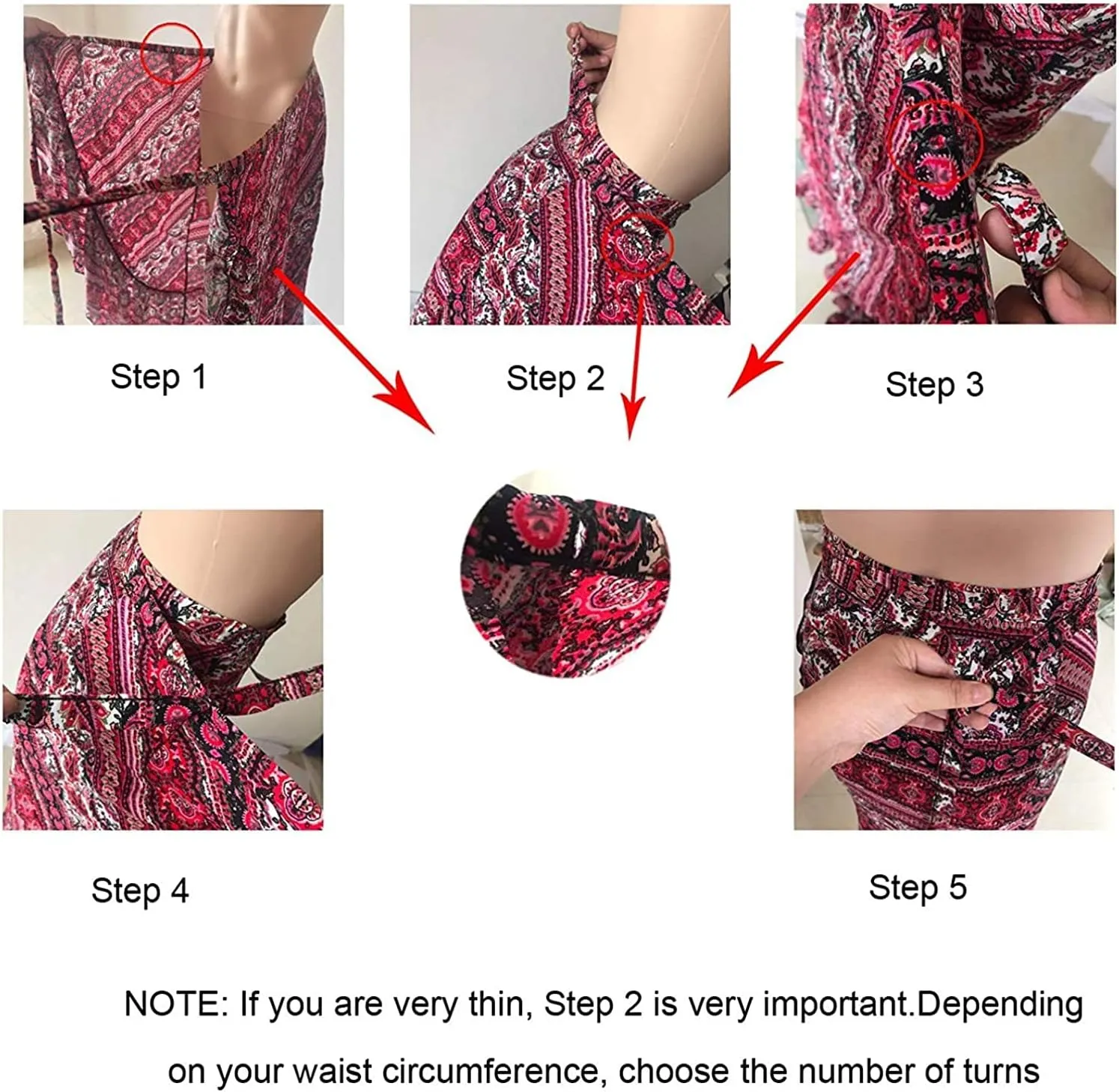 ForeMode Women Boho Print High Waist Side Wrap Bohemian Asymmetric Hem Maxi Long Skirt One Size