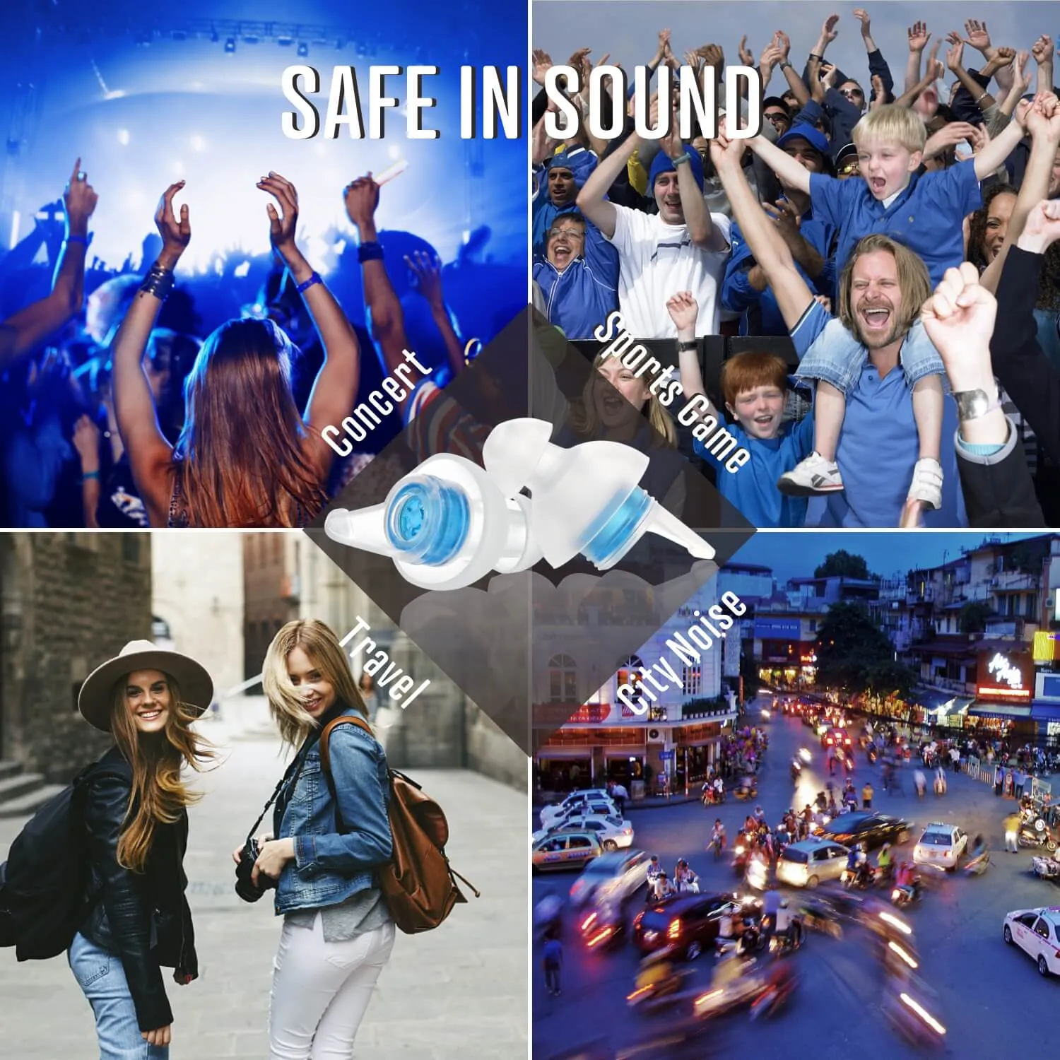 HiFi Spirit - Hearprotek High Fidelity 20db Noise Reduction Concert Music Ear Plugs