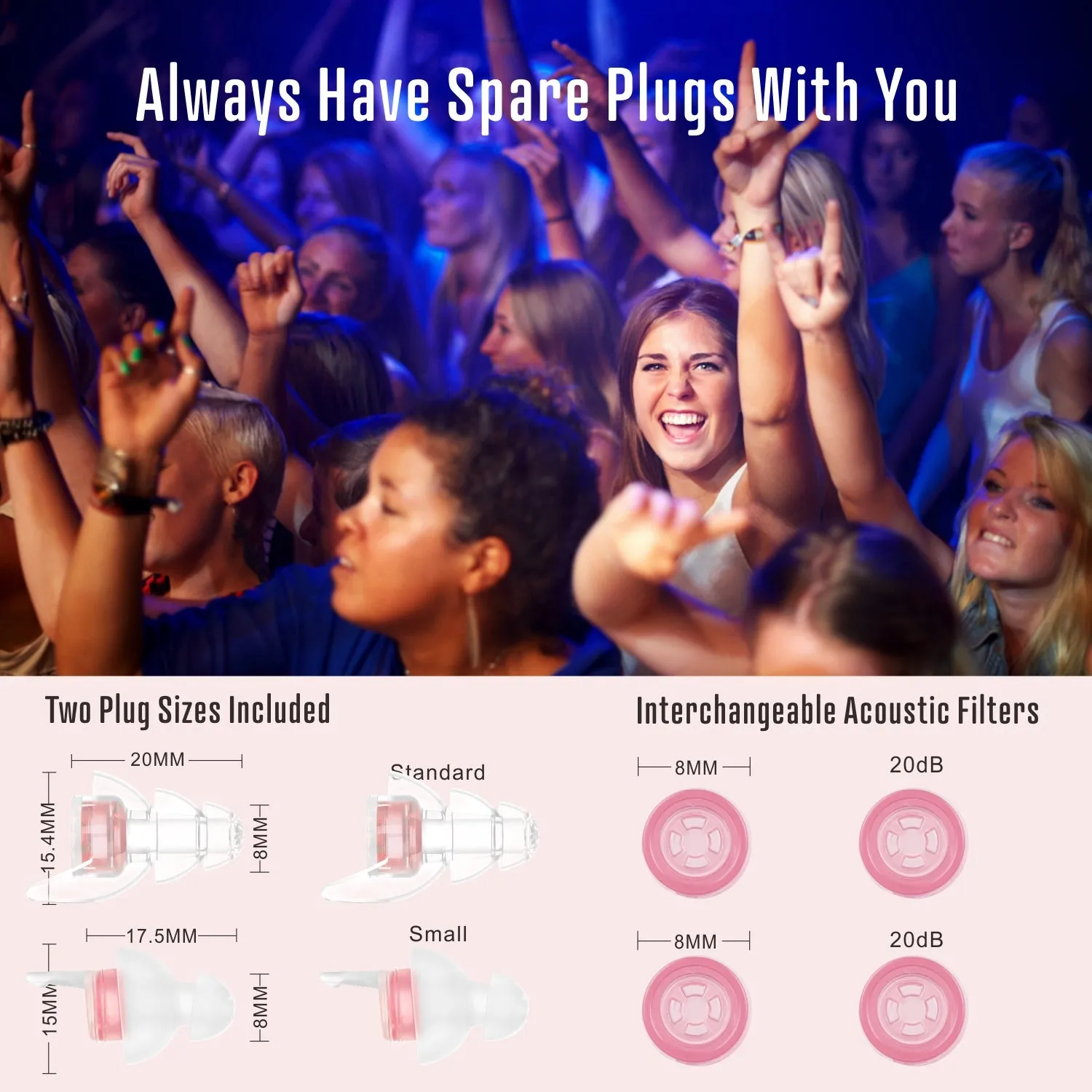HiFi Spirit - Hearprotek High Fidelity 20db Noise Reduction Concert Music Ear Plugs