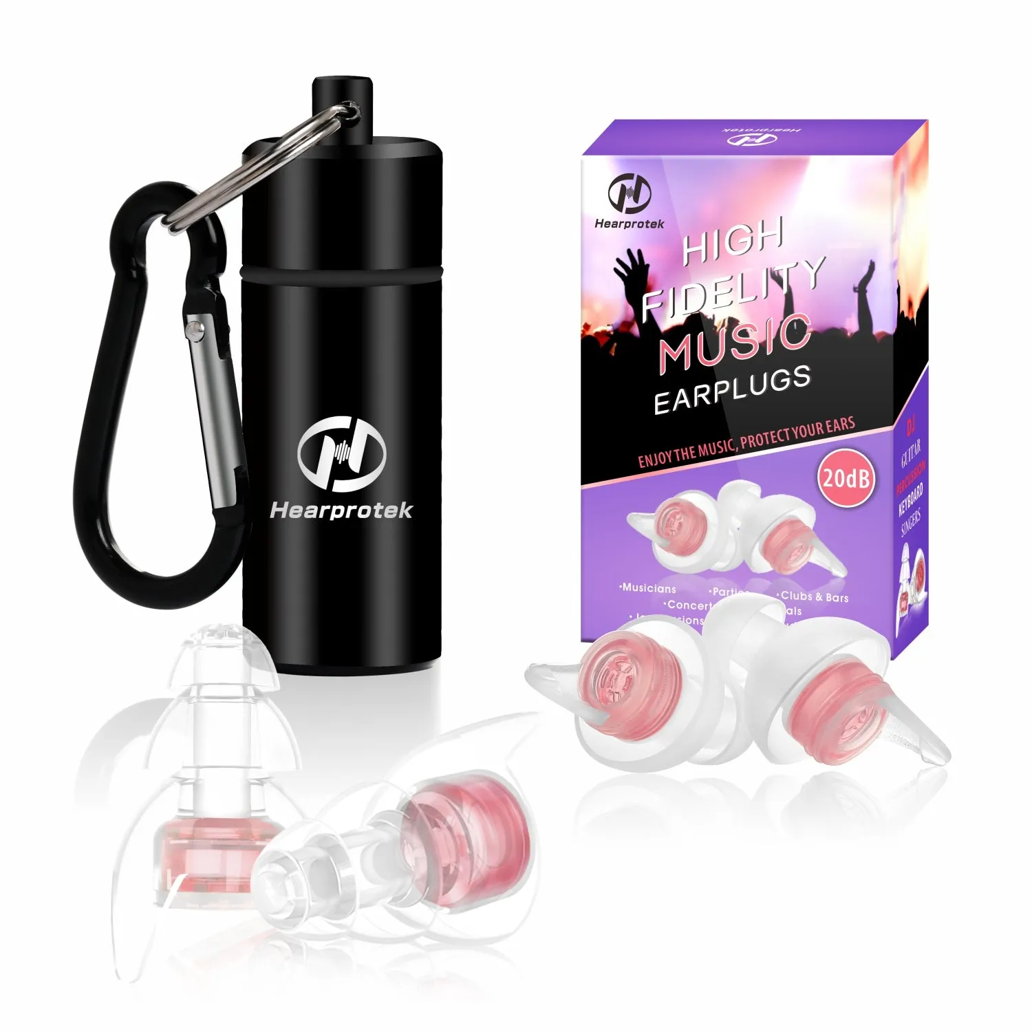 HiFi Spirit - Hearprotek High Fidelity 20db Noise Reduction Concert Music Ear Plugs