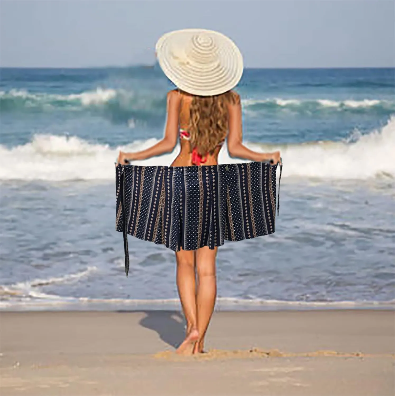 Jhsnjnr Women's Quick Wrap Beach Cover-up Athletic Skorts Multitasks Skirt for Running Workout Sports