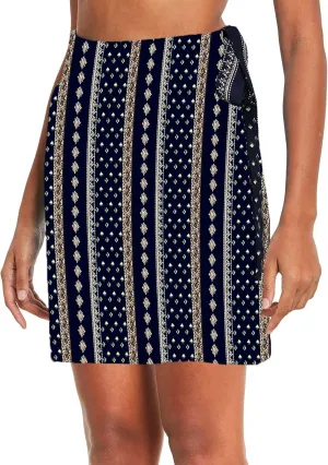 Jhsnjnr Women's Quick Wrap Beach Cover-up Athletic Skorts Multitasks Skirt for Running Workout Sports