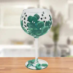 Lynsey Johnstone Eucalyptus Hand Painted Gin Cocktail Glass