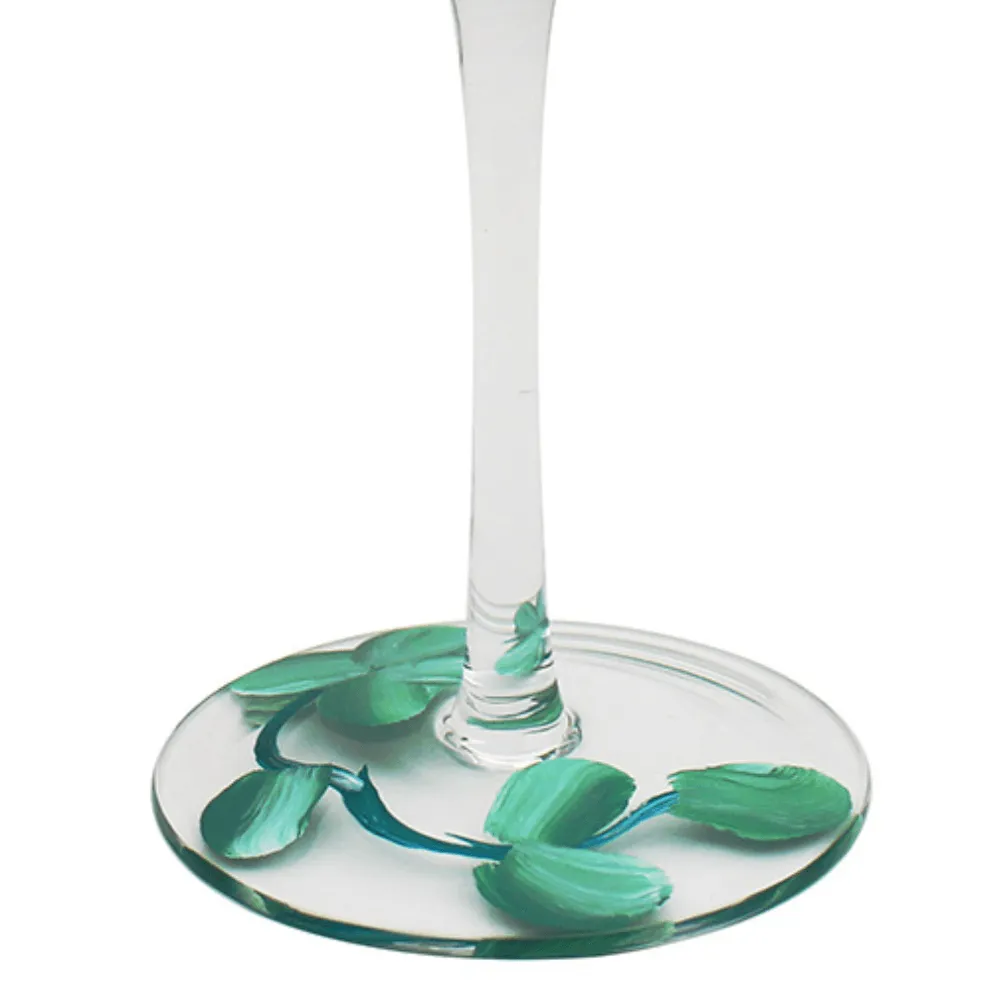 Lynsey Johnstone Eucalyptus Hand Painted Gin Cocktail Glass