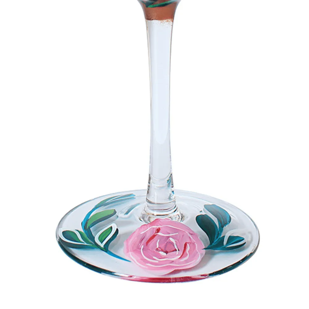Lynsey Johnstone Rose Shimmer Hand Painted Gin Cocktail Glass