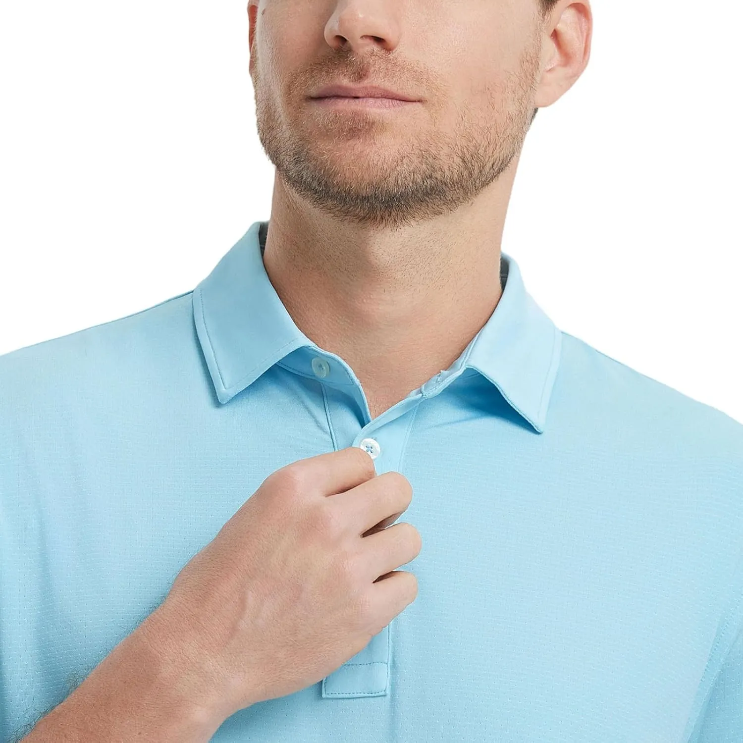 M MAELREG Mens Golf Shirts Moisture Wicking Dry Fit Business Casual Stretch Jacquard Short Sleeve Golf Polo Shirts for Men