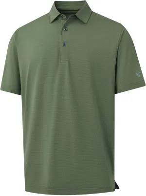 M MAELREG Mens Golf Shirts Moisture Wicking Dry Fit Business Casual Stretch Jacquard Short Sleeve Golf Polo Shirts for Men