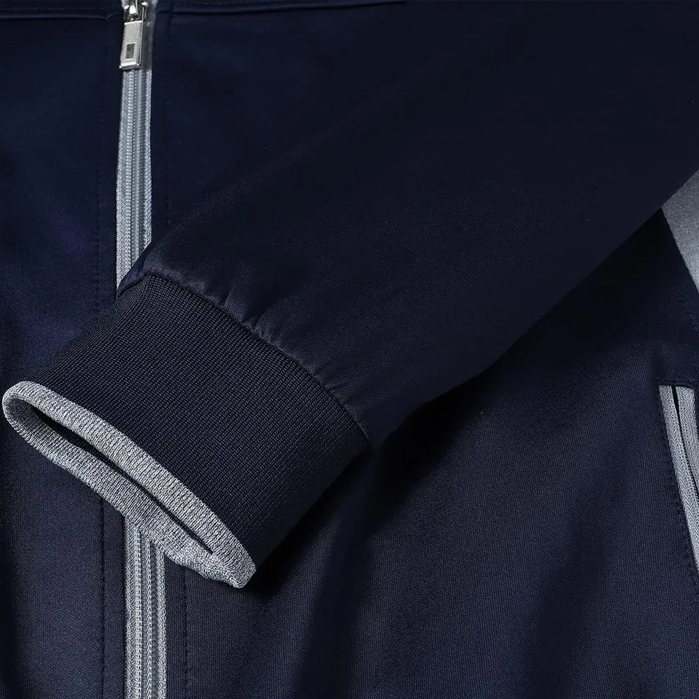 Men's Casual Tracksuit Long Sleeve Sweatsuit Athletic Set Full Zip Running Jogging Sports Jacket and Pants