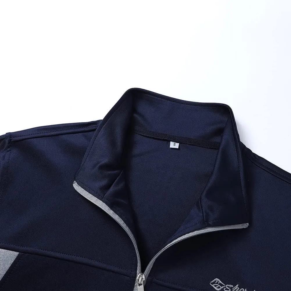 Men's Casual Tracksuit Long Sleeve Sweatsuit Athletic Set Full Zip Running Jogging Sports Jacket and Pants