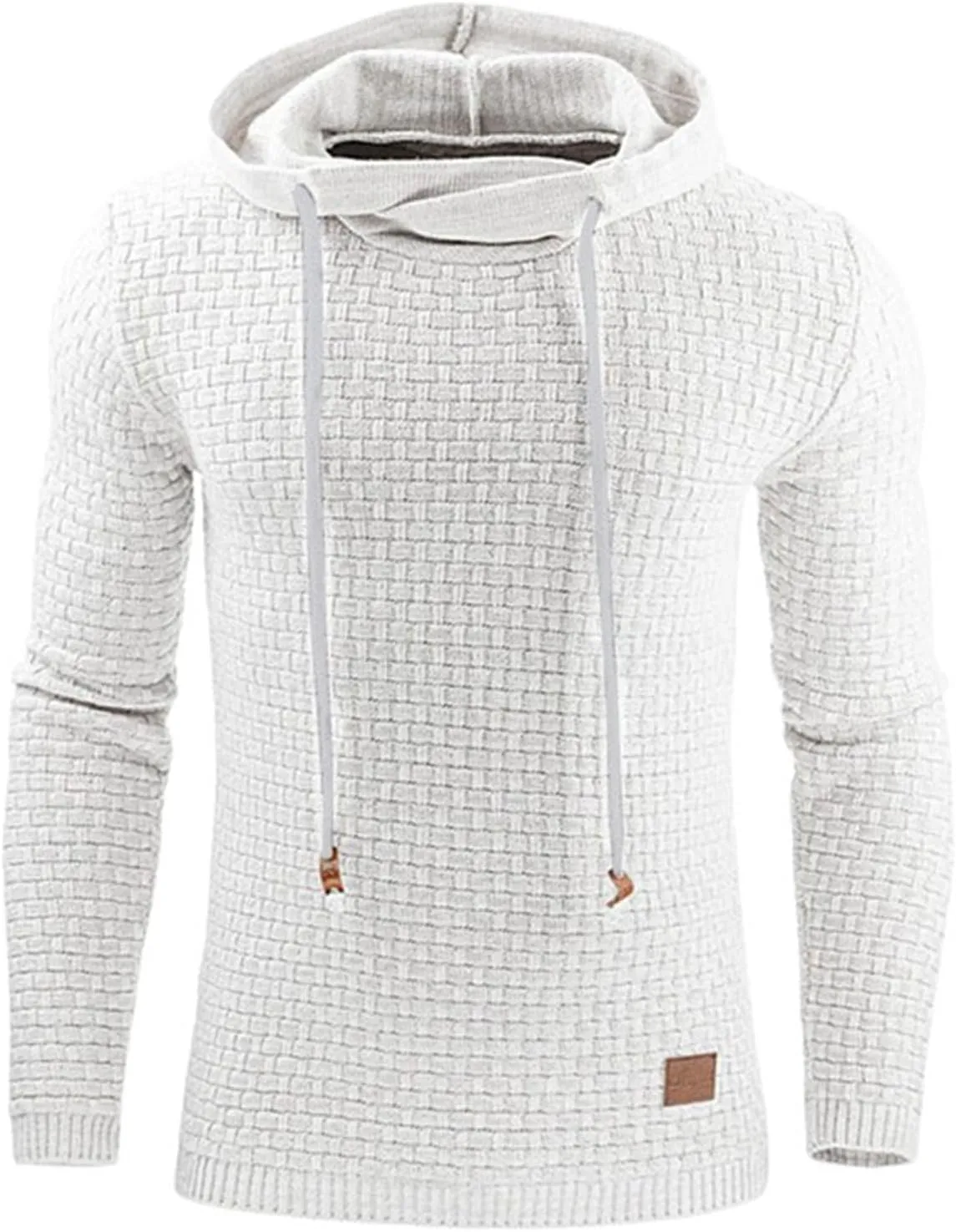 Men's Geometric Print Hooded Sweatshirt Casual Aztec Printing Sweatshirt Fashion Button Down Retro Streetwear