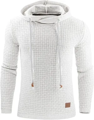Men's Geometric Print Hooded Sweatshirt Casual Aztec Printing Sweatshirt Fashion Button Down Retro Streetwear