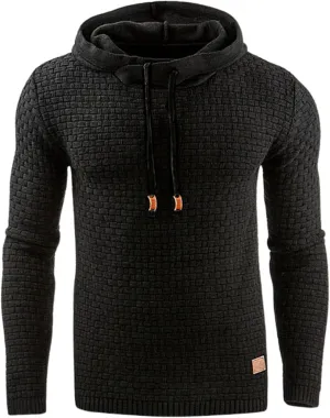 Men's Geometric Print Hooded Sweatshirt Casual Aztec Printing Sweatshirt Fashion Button Down Retro Streetwear