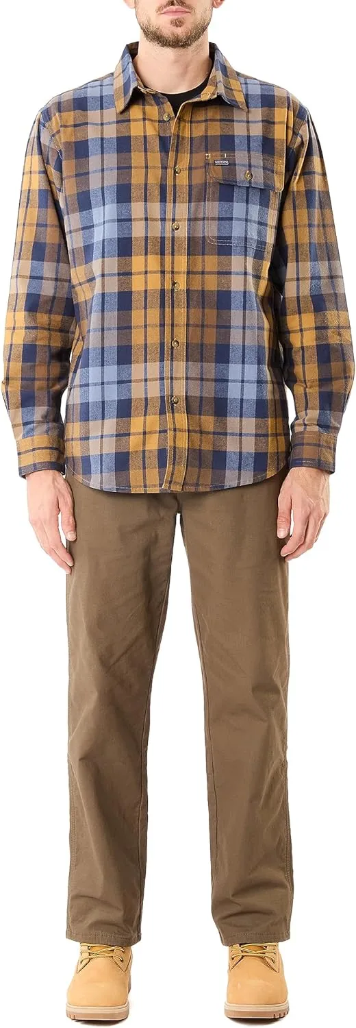 Smith's Workwear Men's Plaid Flannel Shirt