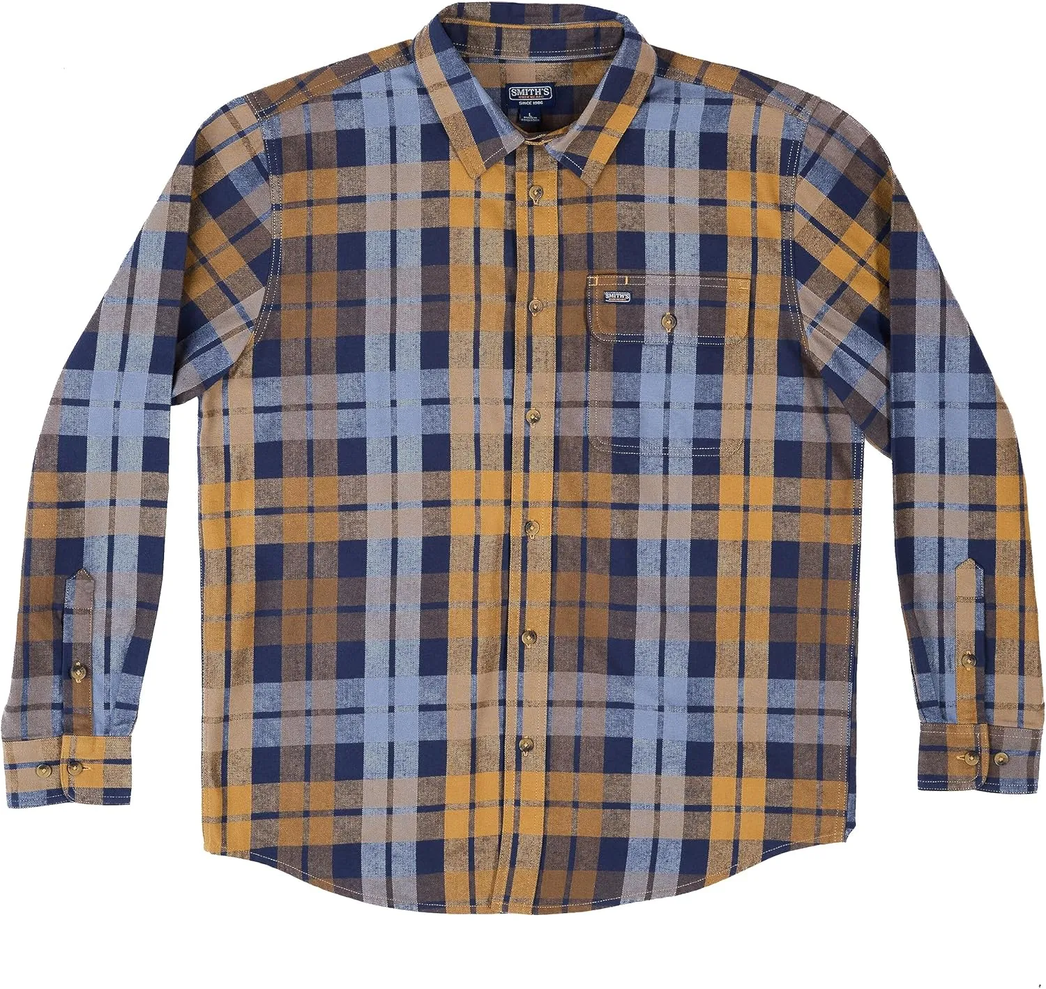 Smith's Workwear Men's Plaid Flannel Shirt