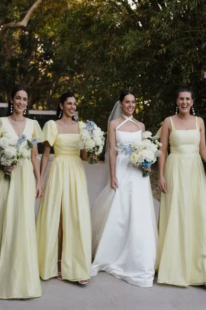 Stunning A-Line Daffodi Long Bridesmaid Dresses VK23090207