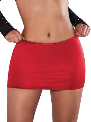 SweatyRocks Women's Casual Elastic Waist Solid Bodycon Mini Skirt Streetwear