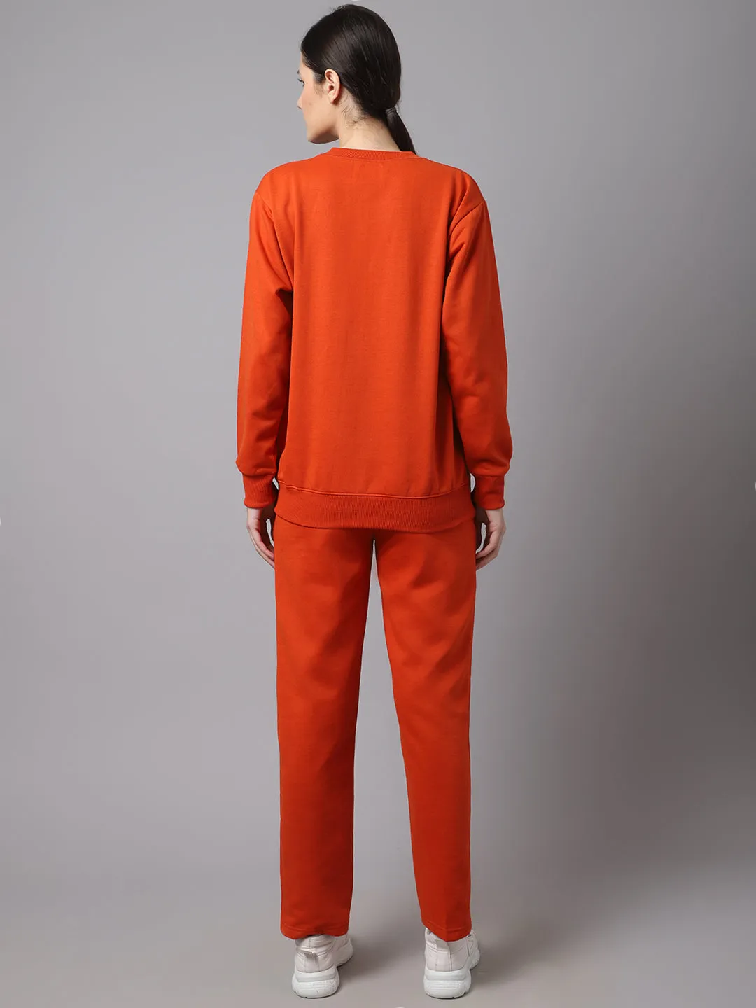 Vimal Jonney Fleece Rust Tracksuit for Women