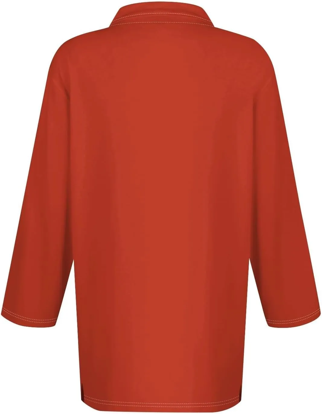 Womens 3/4 Sleeve Polo Shirts Business Casual V Neck Lapel Collar Button Down Work Polos Plus Size Basic Cute Tees